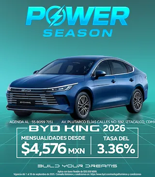 BYD King: mensualidades desde $4,576 MXN, tasa 3.36%