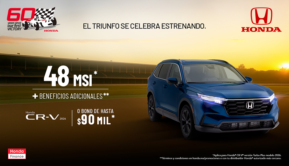 Honda CR-V: 48 MSI + bono de hasta $90 MIL