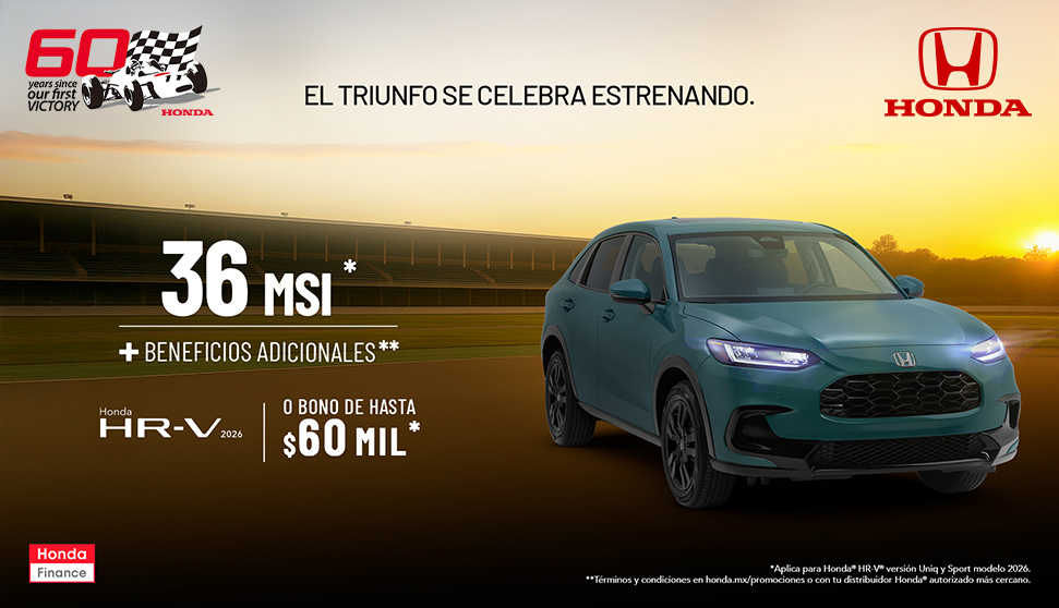 Honda HR-V: 36 MSI + bono de hasta $60,000