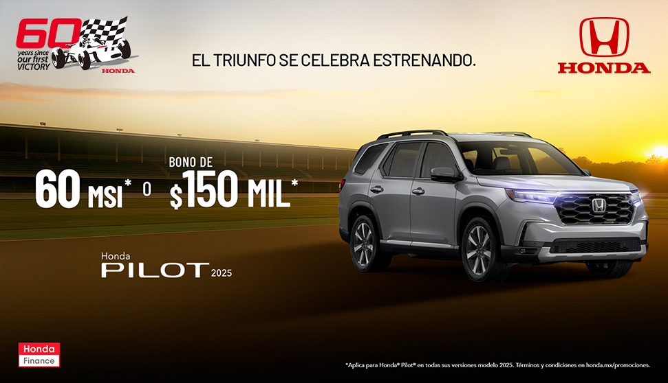 Honda Pilot: 60 meses sin intereses o bono de $150,000